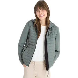 Cecil Jacke mit Strukturmix und Kapuze kelp green L