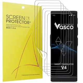 Blueshaweu Schutzfolie Kompatibel für Vasco Translator V4 Sprachübersetzer, HD klar Flexible TPU Displayschutzfolie [6 Stück] für Vasco Translator V4 Sprachübersetzer (transparent)