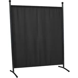 Angerer Stellwand 178 x 178 cm, Sicht- & Sonnenschutz, Raumtrenner, Innen & Outdoor Büro Balkon/Terrasse, Schlafzimmer, Garten, Made in Germany, waschbare Bezüge, Polyacryl dunkelgrau