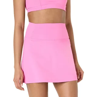 Amazon Essentials Damen Active FormFlex Buttery Soft Tennisrock mit integrierter Shorts und Taschen, Flamingo Rosa, M