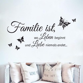 Wandtattoo Sprüche Schlafzimmer Wandsticker Wohnzimmer - Schwarze Wandtattoo Wohnzimmer Modern Wanddeko Schlafzimmer Familienregeln Wandaufkleber Wandtatoos Zum Kleben für Flur Küche (Style-2)