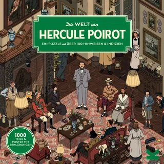 LAURENCE KING Die Welt von Hercule Poirot 1000 Teile-Puzzle, Weiß oder Licht, Small