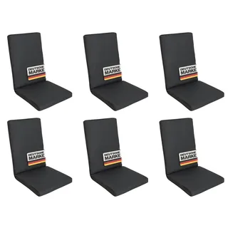 Gardissimo 6x 2537 Hochlehner Gartenstuhl Auflagen Kissen anthrazit