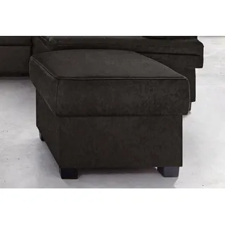 sit&more Polsterhocker Pisa mit Stauraum 58 x 45 x 58 cm Schwarz
