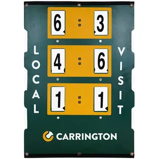 Carrington Tennisplatz Anzeigetafel Französisch - Green / Yellow - 82 x 58 cm