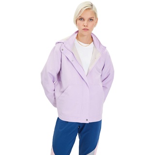 Trendyol Damen Lilac Oversize Hooded Zipper Closure Coat, Lila, XS EU