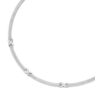 Smart Jewel Collier edel mit Zirkonia, Silber 925 Ketten Weiss Damen