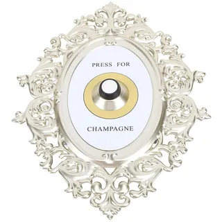 Cocoarm Presse für Champagner-Knopfring, Mini-Presse für Champagner, Türring, Glocke, Champagner-Dekor, Wandschild, Ornament für Weihnachten, Haustürklingel