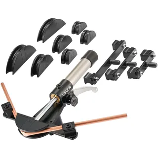 Vevor Rohrbiegegerät Hydraulisch, 6-22 mm, Biegemaschine, 90°-Biegung, Rohrbieger mit 7 Aluminiumlegierungs-Biegebacken, für Reparaturen in der Klimatechnik, Kältetechnik & Kfz-Branche