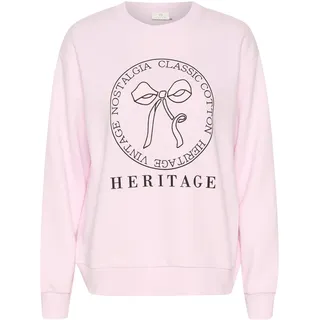 Sweatshirt KAFFE "Sweatshirt KAellen", Damen, Gr. S, lila (lila snow), Obermaterial: 85% Baumwolle CO. 15% Polyester PES., Sweatshirts Sweatshirt