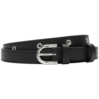 Liebeskind Berlin Gürtel Fab 5 Small Pebble Eyelts Belt 1.8 CM W95 Black