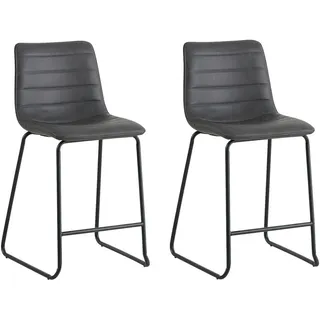 MID.YOU Barhocker-Set 49 x 98 x 54,5 cm Anthrazit