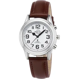 Master Time Sprechende Funkuhr Leder 36 mm MTLA-10807-12L