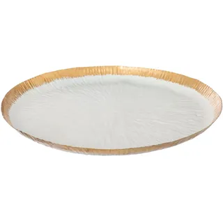 Creativ deco Dekoteller »AGNES Weihnachtsdeko« mit Gold-Akzent, goldfarben