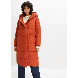 bonprix Steppmantel mit Kapuze, und Druckknopfleiste, orange