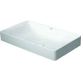 Duravit Aufsatzbecken DURASQUARE ohne Überlauf, ohne Hahnlochbank, geschliffen, 600 x 345 mm weiß - Weiß