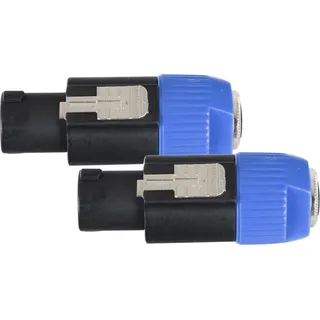 Pronomic AD-JFSPM Adapter 6,3mm Klinke female / Speakon-kompatibel male 2x Set