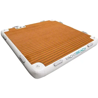 Yachtbeach Platform 2.05 Premium Teak Badeinsel Bootplattform Yogo Fitness 205cm