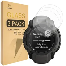 Mr.Shield Schutzfolie Kompatibel mit Garmin Instinct 2X Solar [3 Stück] Schutzglas Schutzglasfolie 9H Härte, HD Klare Displayschutzfolie