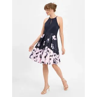 Vera Mont Cocktailkleid Blumenprint Dark Blue/Rosé 42