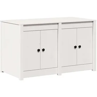 vidaXL Unterschrank Küchenschrank mit Regal 106 x 55 x 64 cm Weiß