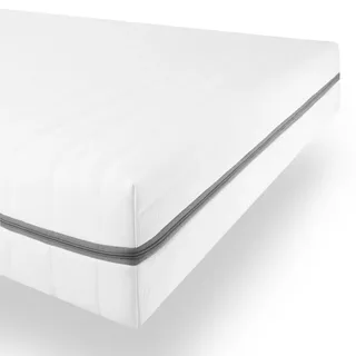 Sleepneo Kaltschaummatratze - 7 Zonen 200 x 200 cm in ca. 18cm Höhe, H2+H3 , Weiß , Textil , H2 + H3 , Füllung: Polyester , 200x200 cm , Hergestellt in Deutschland, Medizinisch getestet, Oeko-Tex® Standard 100 , aktive Schulterzone, atmungsaktiv, Bezug abnehmbar/waschbar, Bezug rundum abnehmbar, für verstellbare Lattenroste geeignet, klimatisierte Belüftungskanäle, Ober- und Unterseite versteppt, schadstoffgeprüft, wendbar, Wendematratze , Schlafzimmer, Matratzen, Kaltschaummatratzen