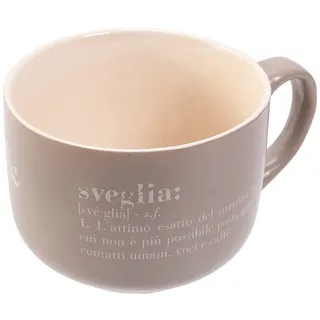 Villa d'Este Home Tivoli Victionary Jumbo Mug Wecker & Guten Morgen aus Steinzeug 520 ml