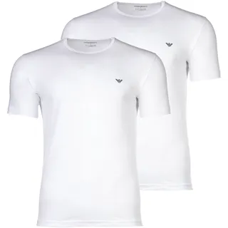 T-Shirt EMPORIO ARMANI "T-Shirt SOFT TOUCH BAMBOO VISCOSE 2er Pack", Damen, Gr. L, weiß, Obermaterial: 95% Viskose CV. 5% Elasthan EL., Shirts T-Shirt