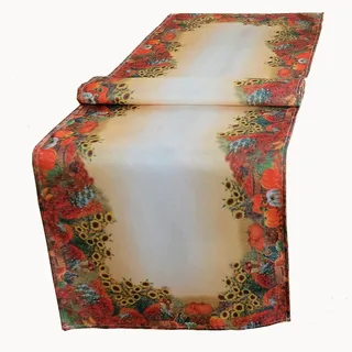 Tischwäsche mit Motiv Kürbis und Sonnenblumen 40 x 90 cm
