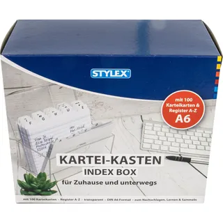 Stylex Karteikasten A6 Glasklar 100 St.