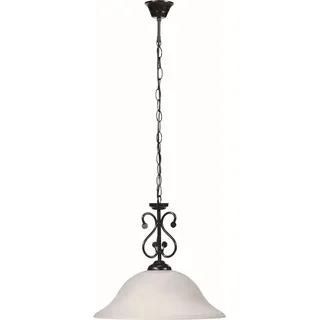 Rabalux 7776 Kronleuchter 1 Spot Dorothea, E27, schwarz-weiß, rund, Mediterran, ø400mm - Schwarz