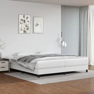 vidaXL Boxspringbettgestell Weiß 200x200 cm Kunstleder - Weiß