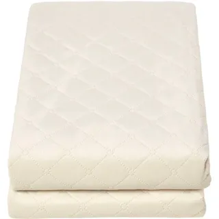 Homescapes Samt-Wohndecke 150 x 200 cm Creme/Beige