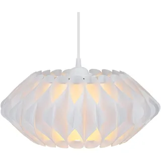 kwmobile DIY Puzzle Lampe Lampenschirm - Kronleuchter Design - 25cm - moderner Lampen Schirm rund für Hängelampe Pendelleuchte - Leuchten Schirm weiß