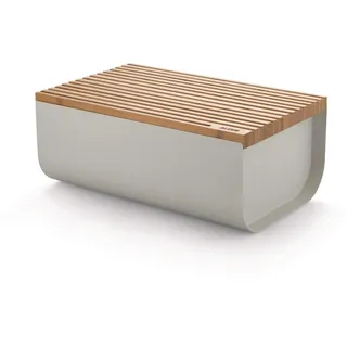Alessi Brotkasten Mattina 34x21cm Warmgrau/Bambus
