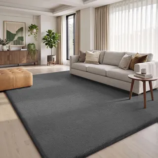Homaxy Moderner Teppich Wohnzimmer Kurzflor Matte, 140x200 cm