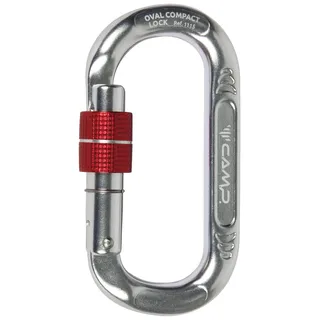 C.A.M.P. Oval Compact Lock Schraubkarabiner Grau/Weiß