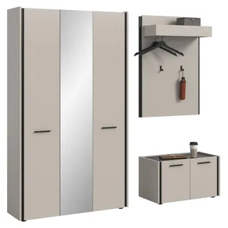 Garderoben-Set Emil | Kaschmir / schwarz | 3-teilig - Schwarz