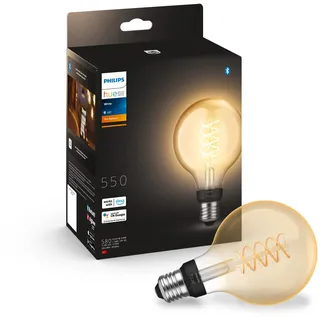 Philips Hue LED-Leuchtmittel E27 Einzelpack White G93 Filament 550 lm