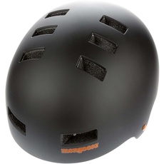 Mongoose Urban Hardshell Helmet for Scooter, BMX, Cycling and Skateboarding Skate Helm, Black/Orange, Large/60-62cm