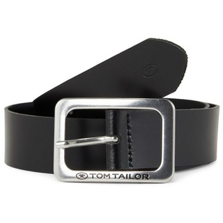 Tom Tailor Ledergürtel »TTEVE«, 4 cm breiter Damen Ledergürtel, kalssiches Must-Have, schwarz 105 - 105