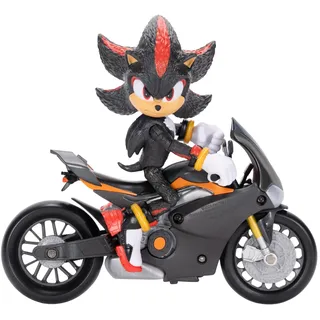 Sonic 3 der Film Shadow-Figur, 15 cm, beweglich, inklusive Shadow-Mobile von Jakks Pacific, Akustisch, Schwarz