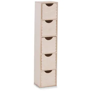 Zeller Present Regal , Naturfarben , Holz , Birke , Hartholz , 5 Schublade(n) Schubladen , 13x60x12 cm , Holzmöbel, Holzregale, Bücherregale Holz