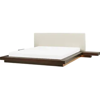 Beliani Futonbett 180 x 200 cm Braun/Weiß