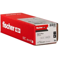 fischer Bolzenanker FAZ II Plus 16/60 R, Schwerlastanker aus Edelstahl mit hoher Tragfähigkeit, Ankerbolzen für Befestigungen schwerer Lasten und Stahlkonstruktionen, Seismik- & ETA-Zulassung