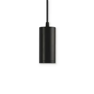 INNOVATE LED Pendelleuchte – moderne Deckenlampe höhenverstellbar – elegante Hängeleuchte aus Aluminium mit GU10 Fassung - Zylinder Pendellampe excl. Leuchtmittel (130mm, Schwarz)