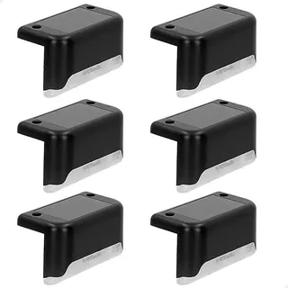 Aktive Solarleuchte 6er Set spritzwassergeschützt IP44 schwarz/silber