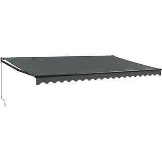 vidaXL Markise Einziehbar Anthrazit 5x3 m Stoff und Aluminium - Grau