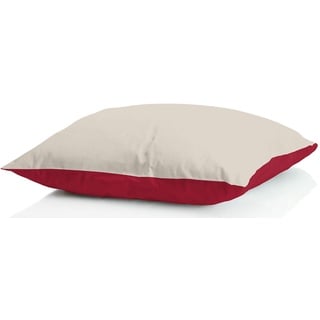 MB HOME BASIC 2 Winterkissen Iceland, Bordeaux/Creme, 50 x 80 cm