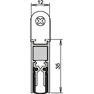 ATHMER Zugluftstopper Doppeldicht M-12/35 1083 cm Grau